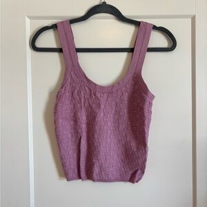 Abercrombie & Fitch Mauve Textured Tank Top